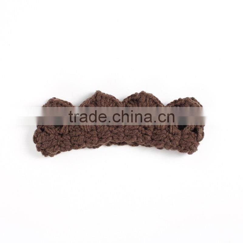 Hot Sale Lovely Baby Photo Props Knitted Handmade Newborn Crown Photography Headwear for Kids