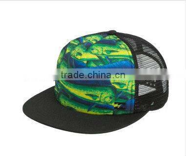 hawaiian print trucker cap
