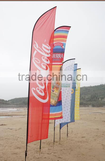 feather beach polyester flag