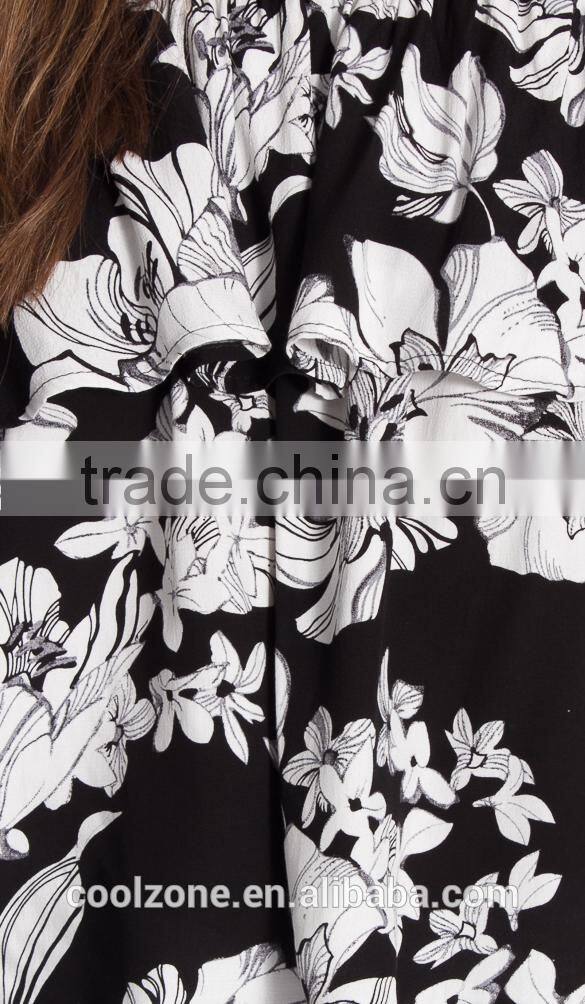 2015 Off the shoulder floral print women tank top,wholesale women sweet sheer tank tops