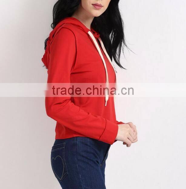 Women pull over sweatshirts custom cropped hoodie