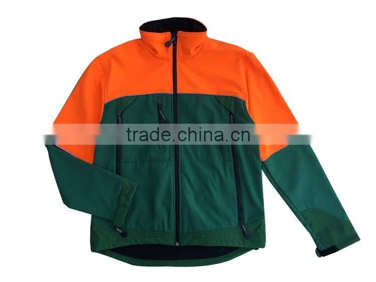 Outdoor color stitching soft shell coat men s softshell jacket