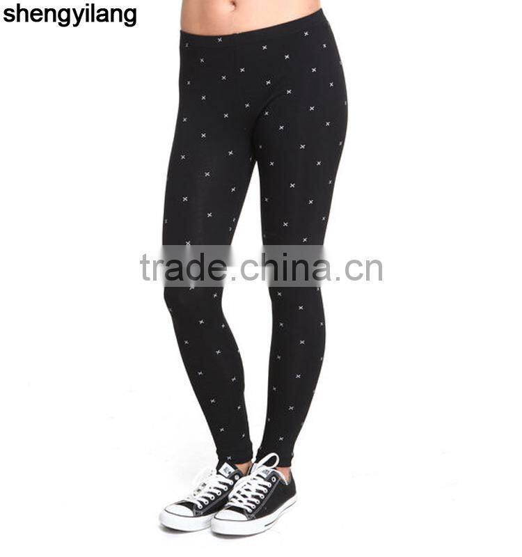 wholesale women fitness leggings custom fashion Polka Dot printing tight leggings guangzhou supplier