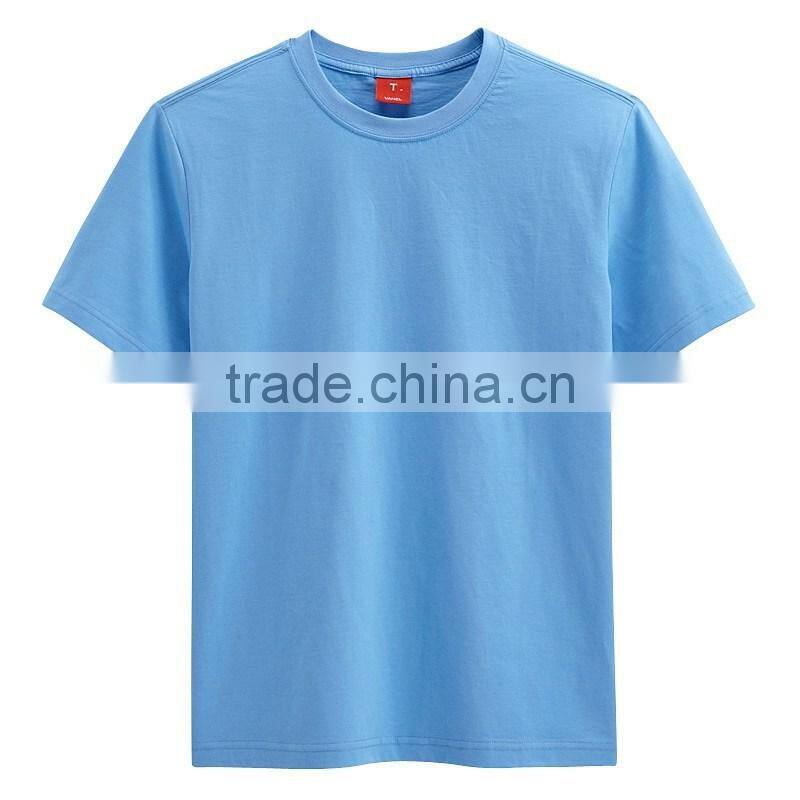 short sleeves round collar basic t-shirt for men