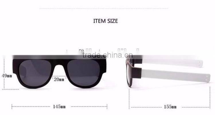 POLARIZE SUNGLASS AND WRISTBAND IN ONE sunglass folded wristband sunglasses
