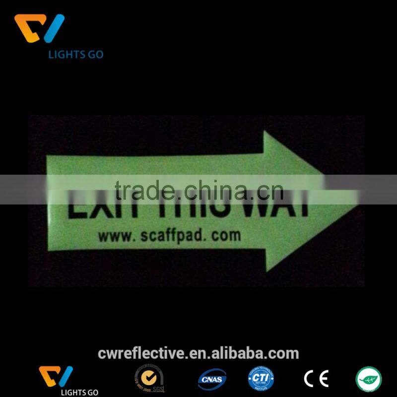 EN471 glow in the dark self adhesive fluorescent cloth reflective tape