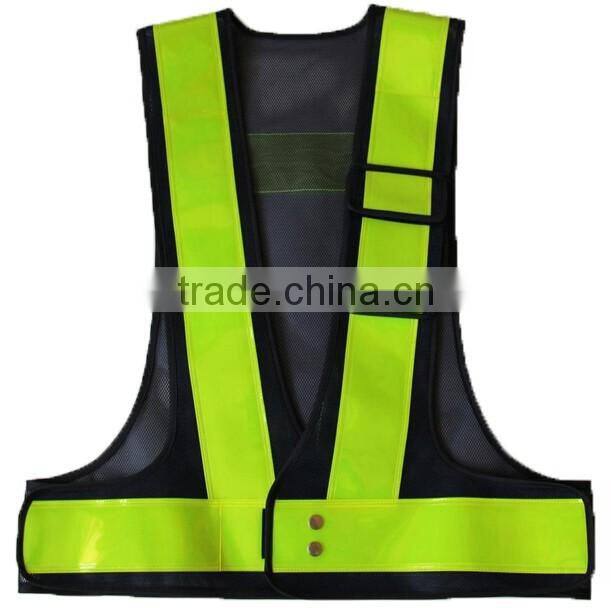 Customized Logo High Visibility Mesh Reflective Safety Vest With Pocket