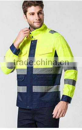 new fashion yellow safety reflective jacket unisex workwear