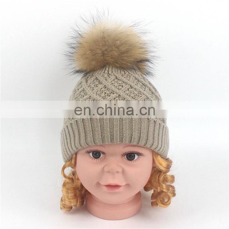 High Quality Pom Pom Cheap Custom Winter Hat Funny Baby Crochet Beanie