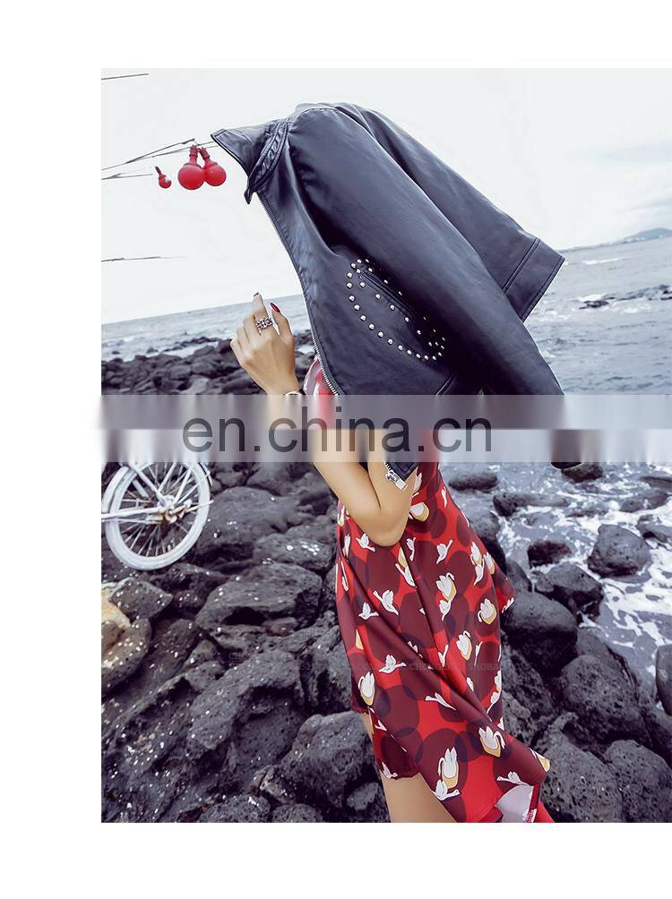 Top Quality Women Spring Real Leather Sheepskin Coat