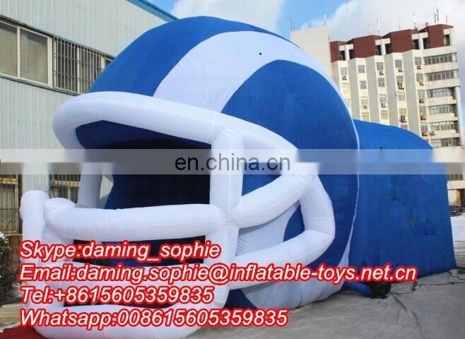 5m inflatable helmet sports tunnel for school using