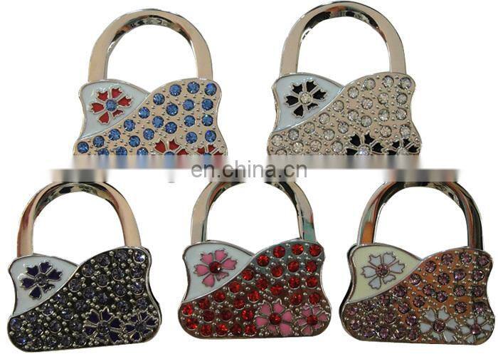 Dolphin shaped metal blank bag hanger with keyring