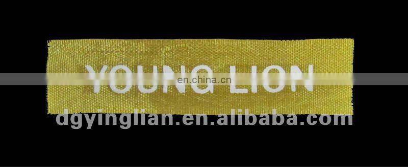 High quality mitre folded satin woven labels for garments