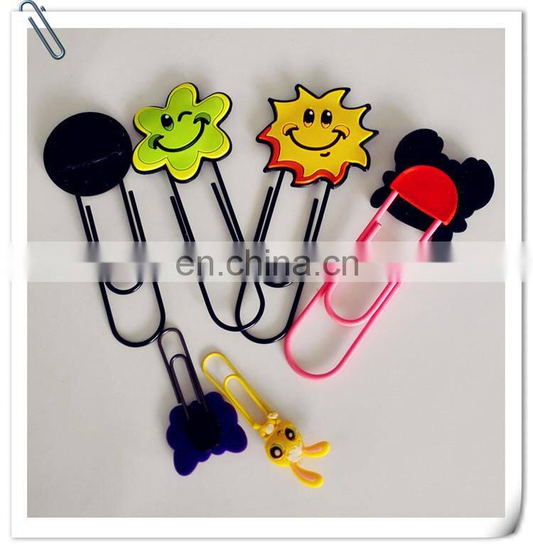 plastic PVC jumbo clip and mini cartoon paper clip with blister card packing