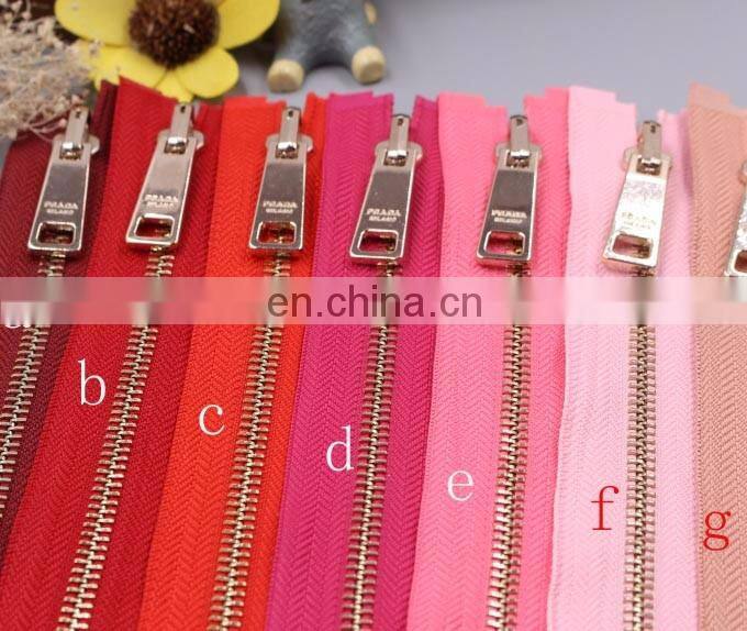 Hot sale teeth open-end colorful metal zippers custom fashion zipper for clothes accessories