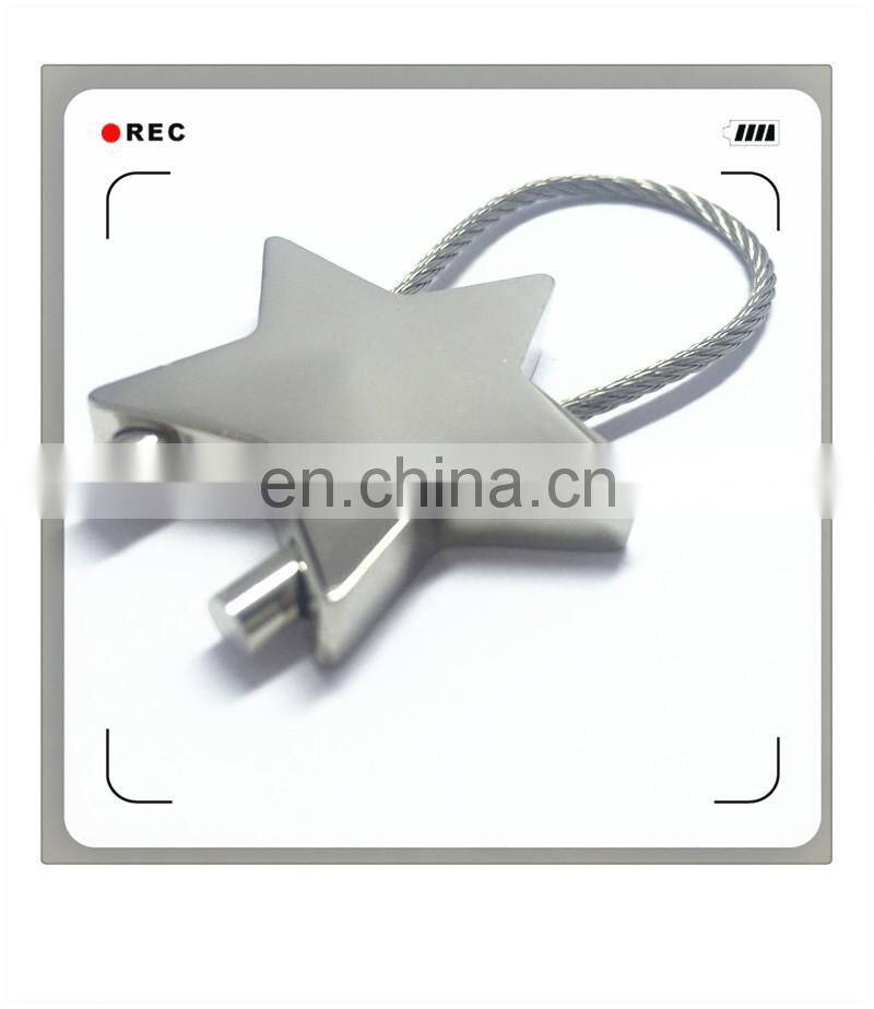 custom souvenirs lovely star shape metal keychain