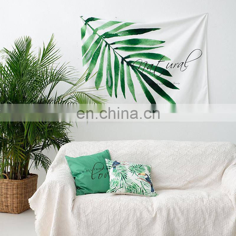 Green Big Bird Canvas Chinese Supplier Pillow Cases Print Home Decor Square Cushion Covers For Sofa
