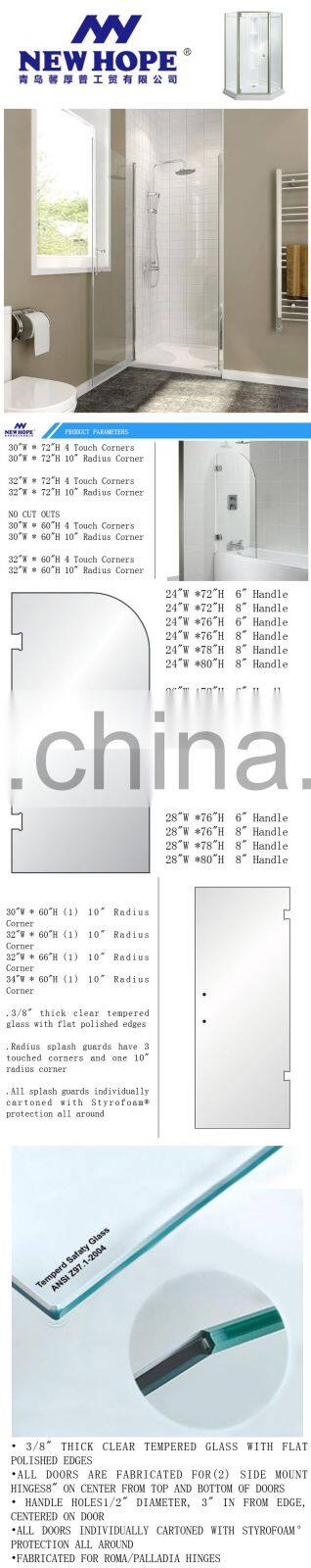 High-end sliding residential bathroom design door shower glass door