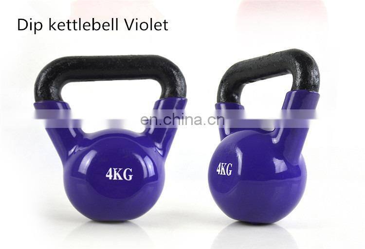 Factory wholesale colored vinyl rubber coated kettlebell