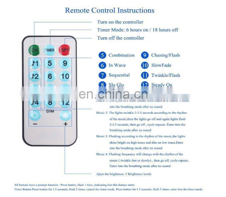 IP65 2020 amazon USB battery box New Fairy Music Christmas LED Copper holiday string Lights With Remote Control