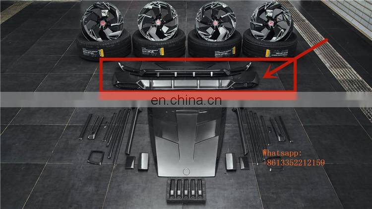 G wagon W464 topc style carbon fiber front lip with led lights and rear diffuser fit for G wagon W464 W463A G63 car bumper lip