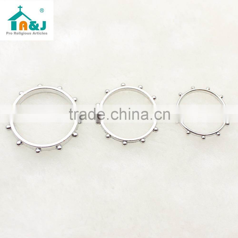Religious zinc alloy finger ring