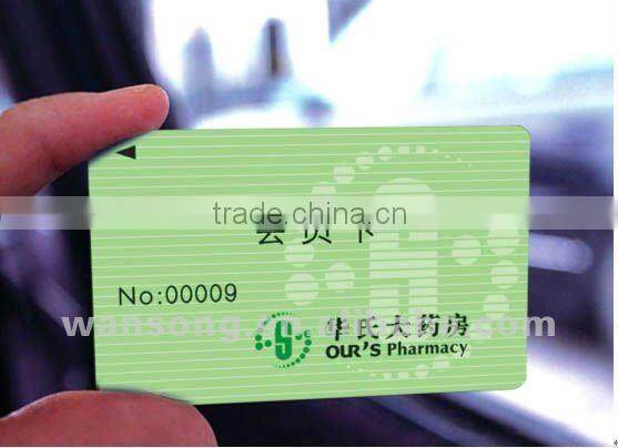 custom plastic mateiral business card ,membership card with serial number