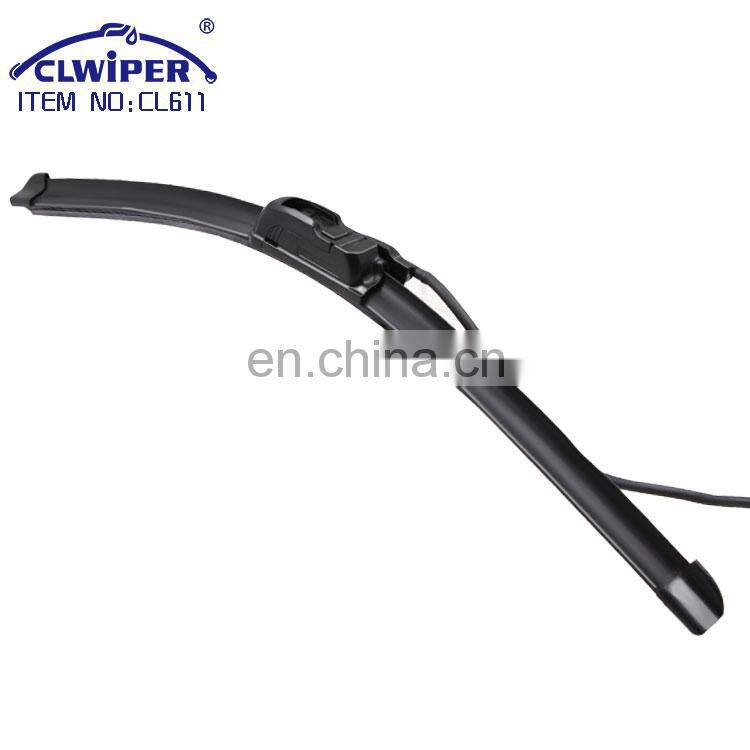 Windshield wiper inserts replacement size blades with nozzle and pipe water jet wiper blade