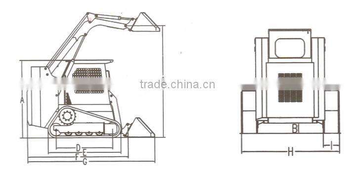 Multi-function tracked mini skid steer loader