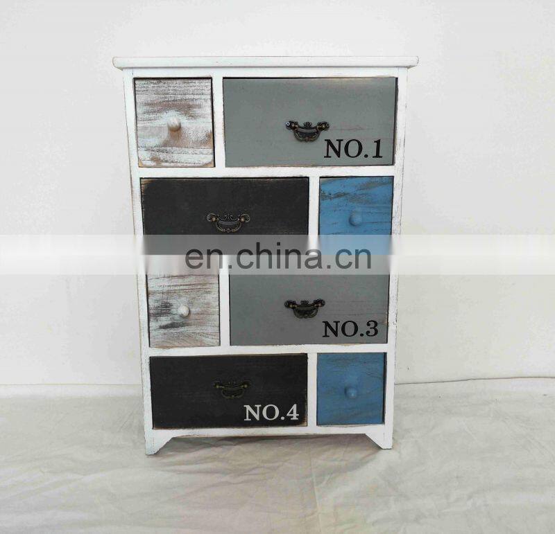 America vintage style wood storage cabinet chest drawers