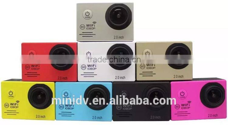 8 colors available 30 meters waterproof full hd 1080p action camera with wifi - SJ7000 with 2.0inch ltps wide screen, 720p 60fps