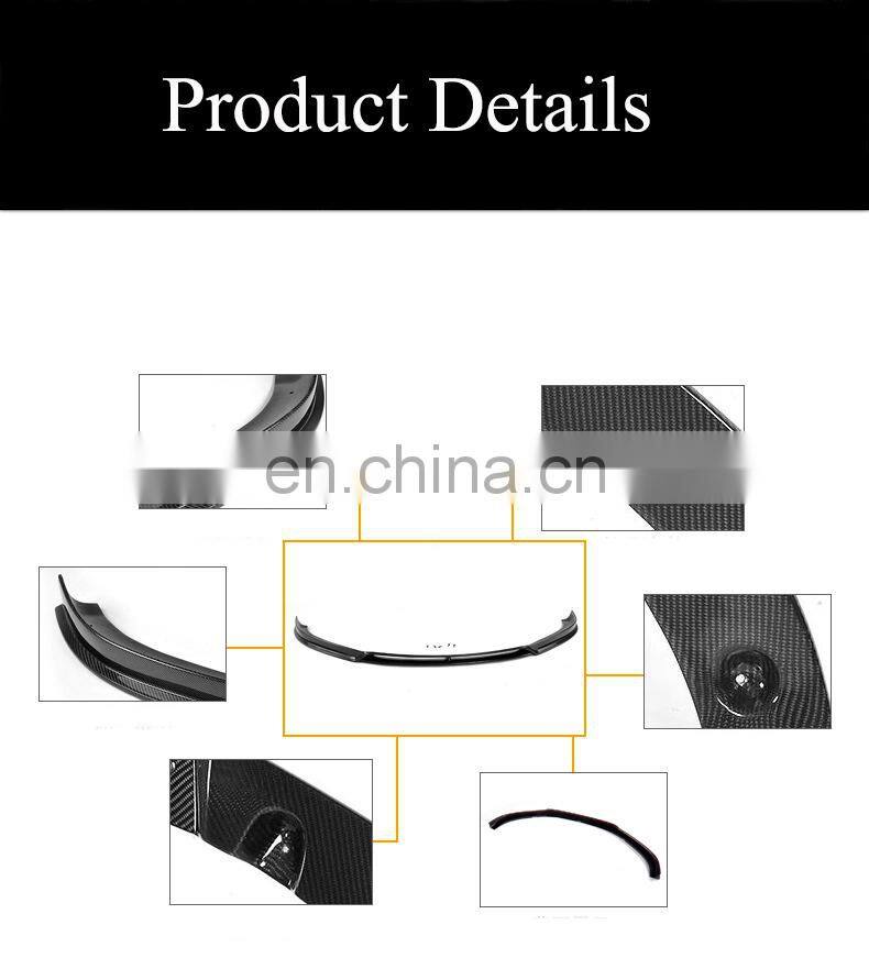 Runde Perfect Quality Front Spoiler For 16-20 Tesla Model S Body Kit Carbon Fiber Front Lip Shovel Chin Spoiler