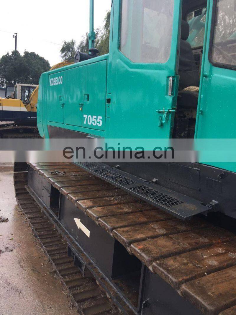 JAPAN ORIGINAL 55 TON USED KOBELCO CRAWLER CRANE 7055 FOR SALE IN CHINA