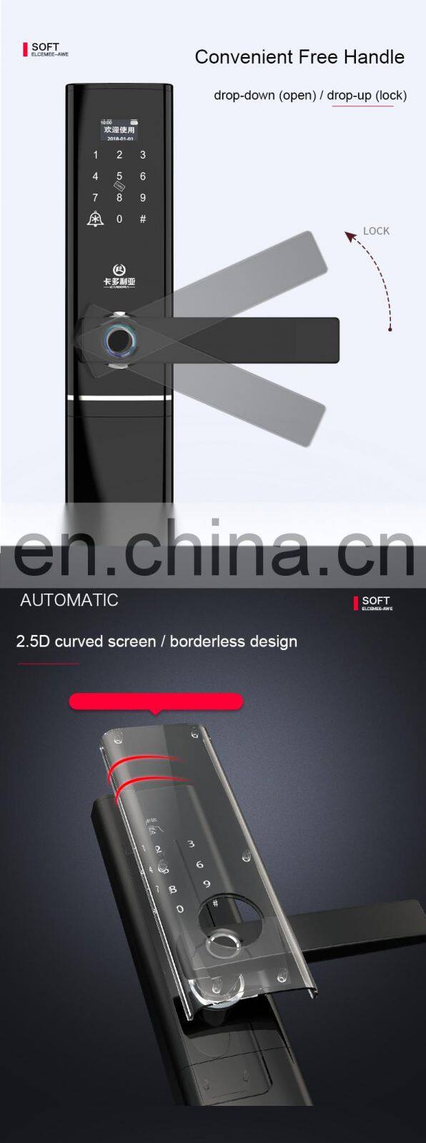 Good Quality Hot Sale Smart RFID Card Home Door Lock Electric smart Lock