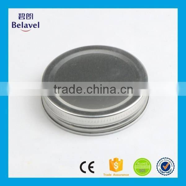 Wholesale cheap silver mason jar lid with hole metal custom screw lids
