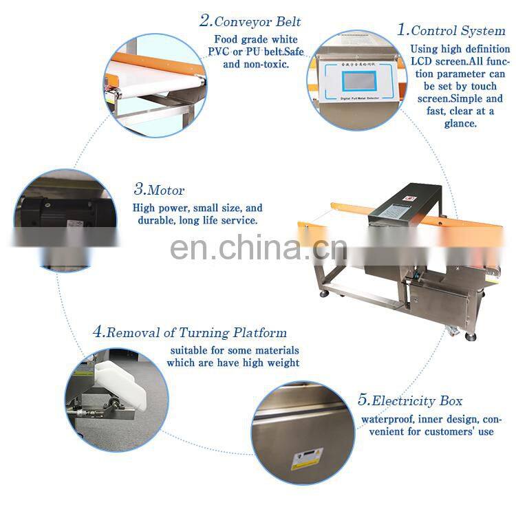 china suppliers metal gold detector for flour garment metal detect machine