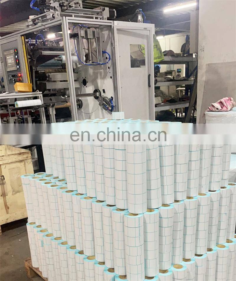 UR320S Automatic Non-stop 4 Rotary Spindle Adhesive Sticker Label Turret Rewinder Machine with Automatic Paper Core Feeder