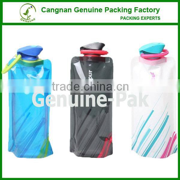 24oz Tourists novelty rubber band foldable water bottle for outdoor sport