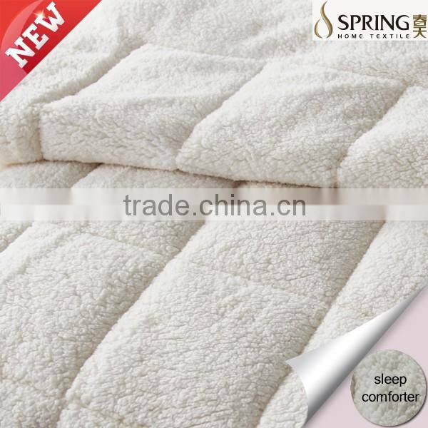2016 hot sale softextile fleece blanket quilted with Shu velveteen fabric