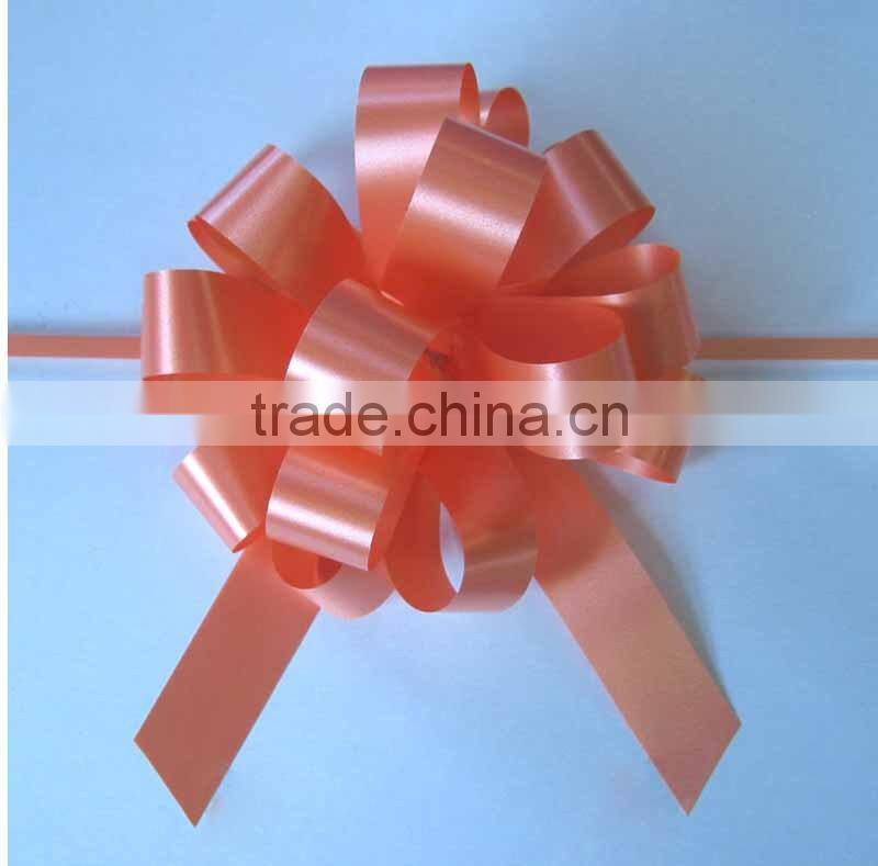 Floral Printed PP Pull Ribbon Bow/Fancy Christmas Gift Wrap Bow/Customized design lolorfull plastic pull bow
