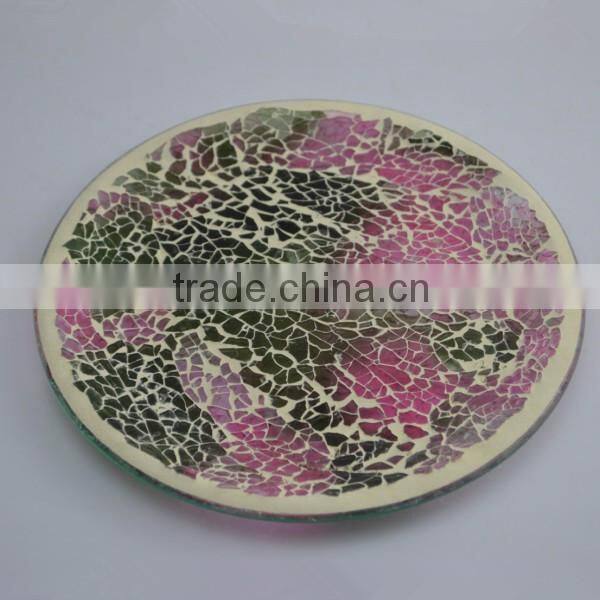 mosaic candle tray