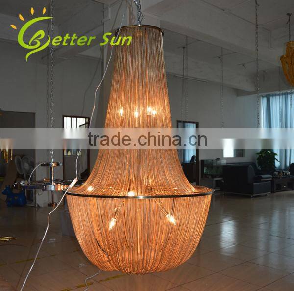 Modern Aluminum Chain Pendant lamp Hotel Chandelier Lighting