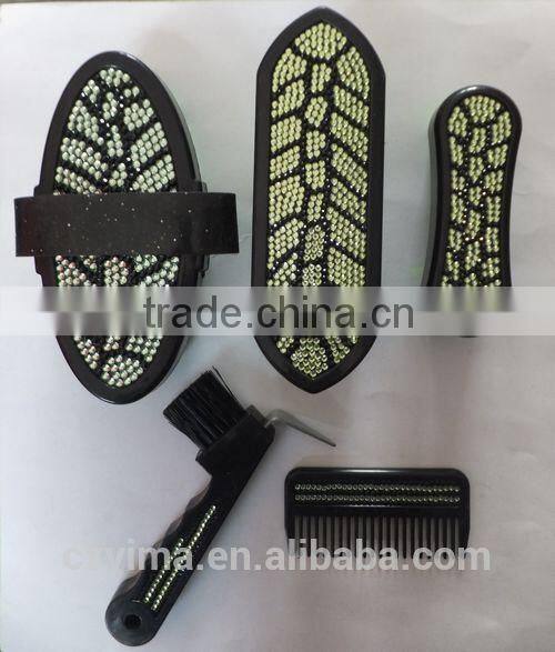 New! bling horse grooming set/green turtle pattern/rhinestone