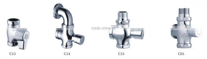 Toilet tank fitting time-lapse flush valve