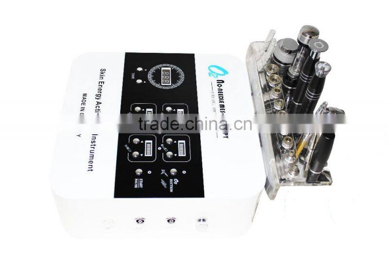 portable 7 in 1microdermabrasion no needle mesotherapy face lifting with suction blackhead vacuum wand machine made in china