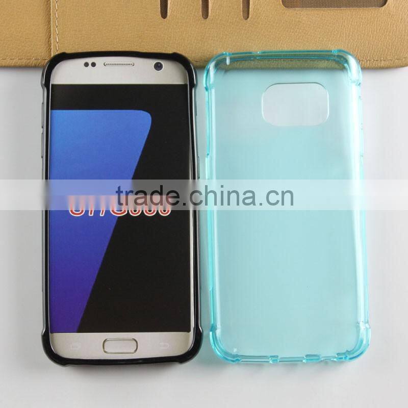 clear Transparent soft tpu anticollision dust control cell phone case for Samsung Galaxy S7 G930 skin