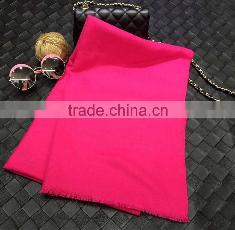New Winter Fashion Fringe Plain Women Cashmere Shawl