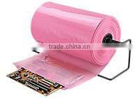 Anti static pink poly lay flat tubing