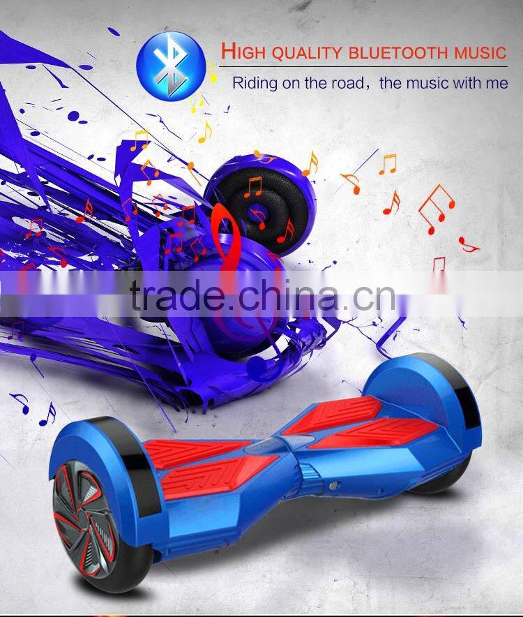 bluetooth music and LED lighting 2 wheel self balancing electric scooter