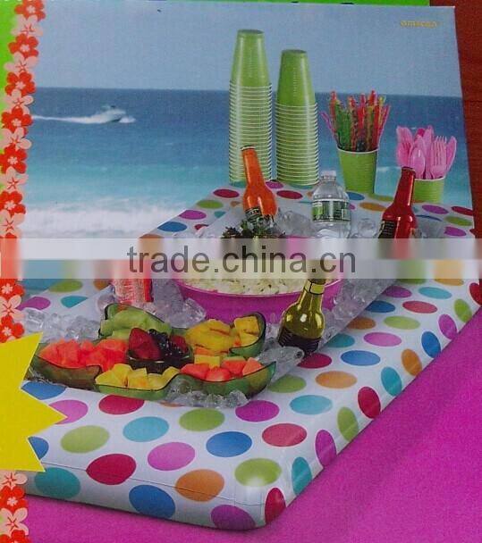 Inflatable ice cooler, pvc inflatable ghost cooler tub, palm tree buffet cooler